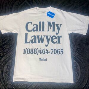 White 'Call My Lawyer' Graphic T-Shirt